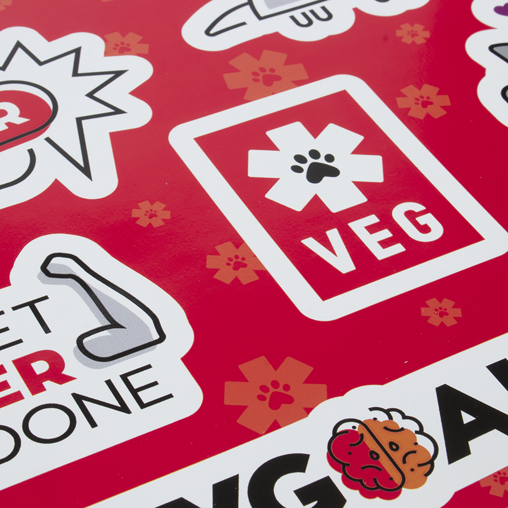 Custom Sticker Sheet- Red