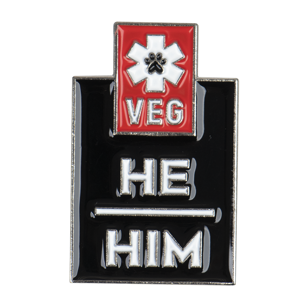 Pronoun lapel pin- He/Him